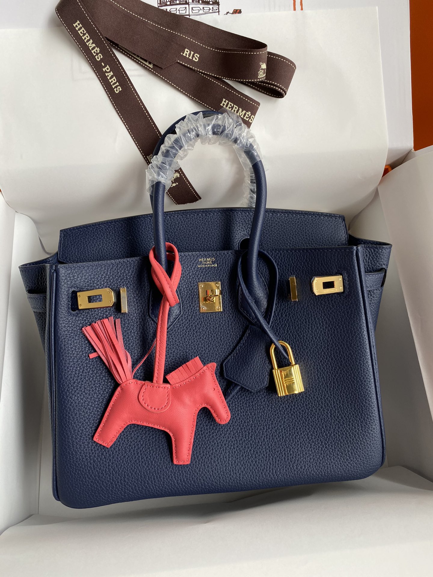 图片[9]-Birkin 25cm 进口Togo皮 深蓝 金扣蜡线-高仿包包