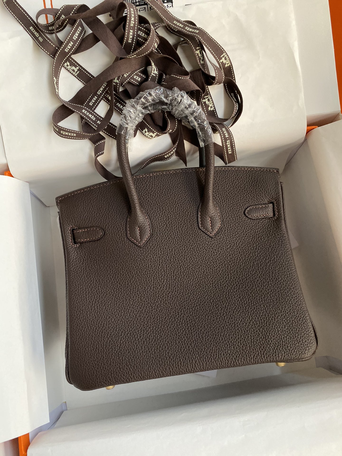 图片[2]-Birkin 25cm 进口Togo皮 深咖啡 金扣蜡线-高仿包包