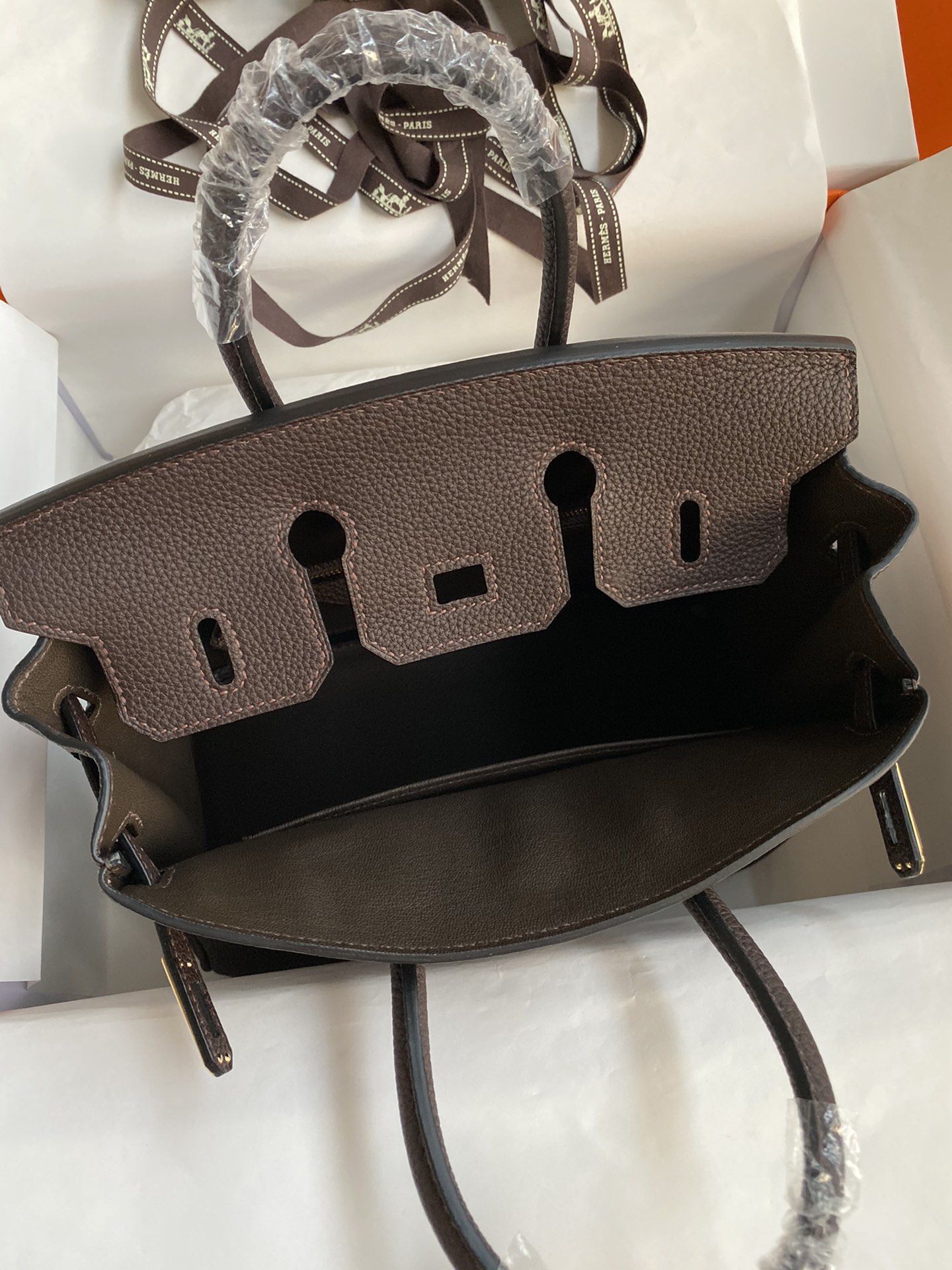 图片[6]-Birkin 25cm 进口Togo皮 深咖啡 金扣蜡线-高仿包包
