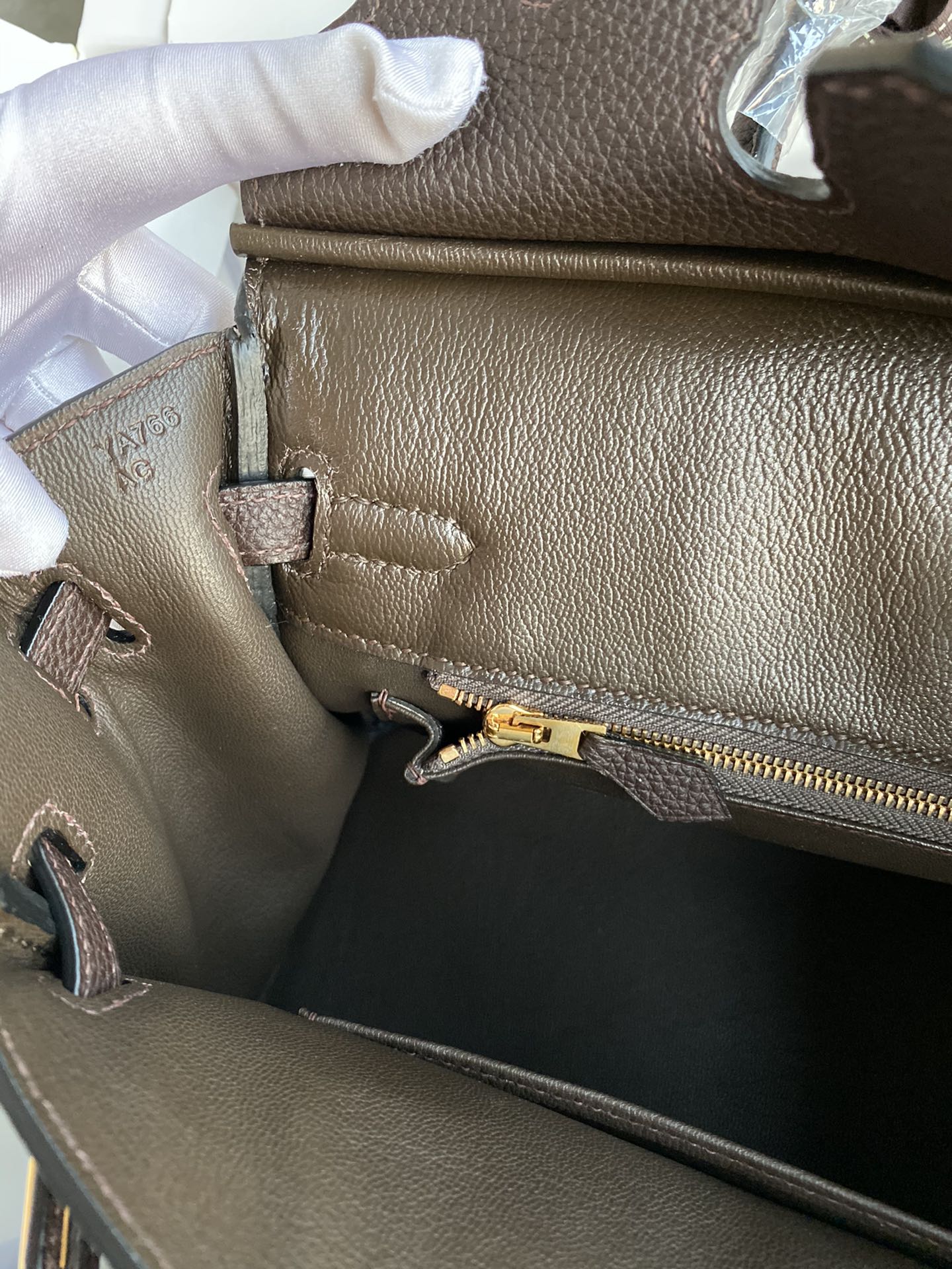 图片[8]-Birkin 25cm 进口Togo皮 深咖啡 金扣蜡线-高仿包包