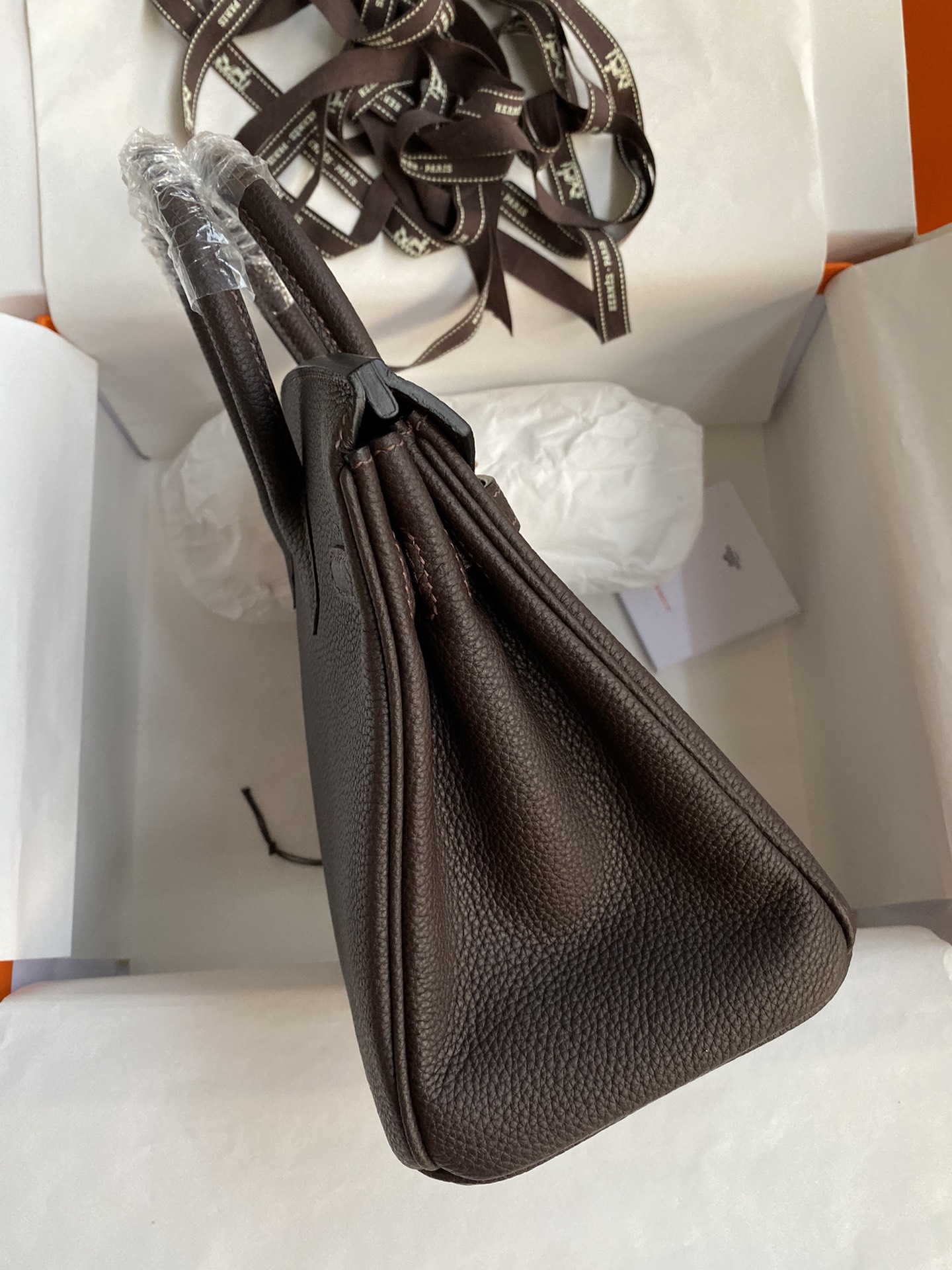 图片[5]-Birkin 25cm 进口Togo皮 深咖啡 金扣蜡线-高仿包包