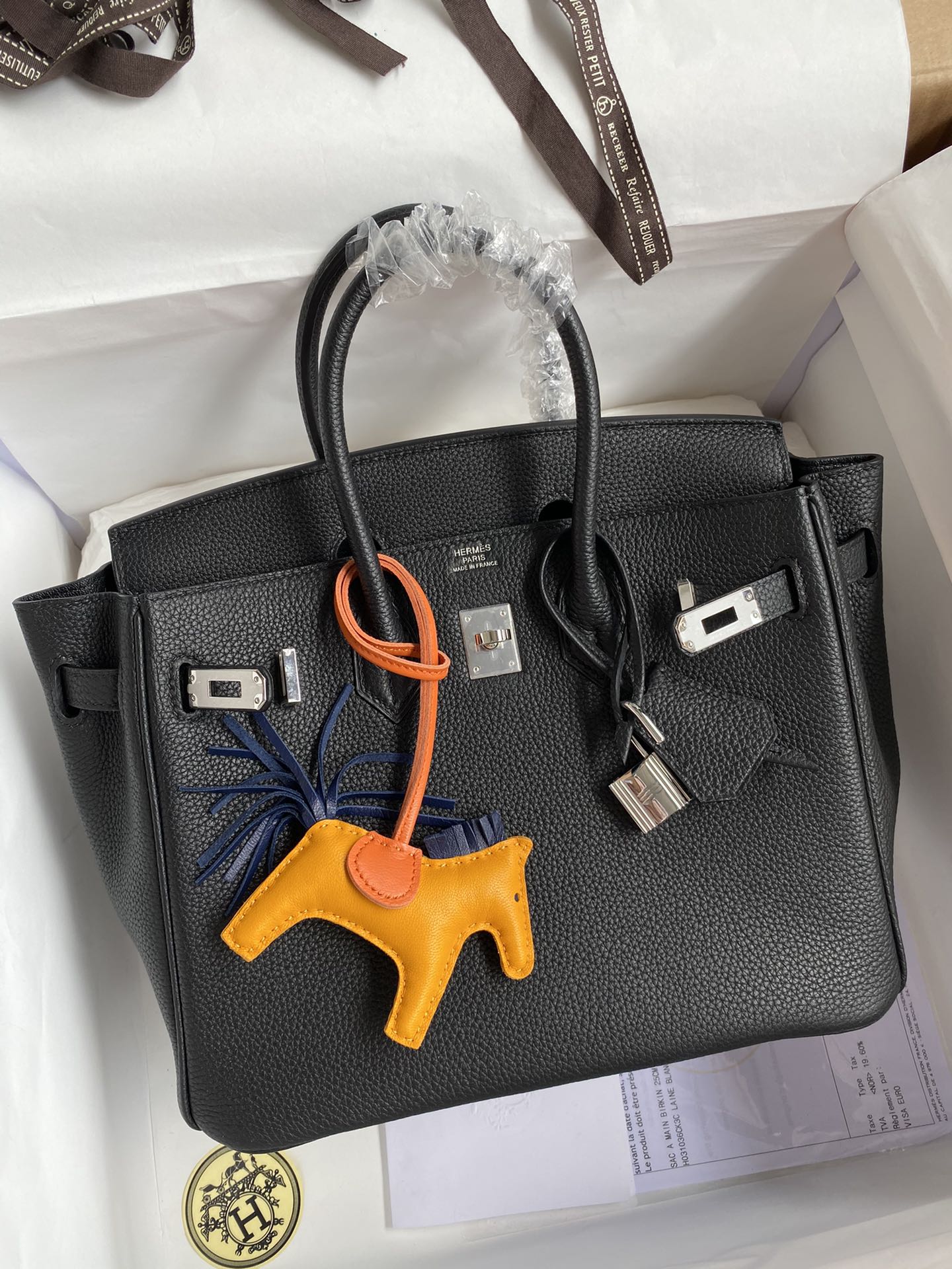 图片[9]-Birkin 25cm 进口Togo皮 黑色 银扣蜡线-高仿包包