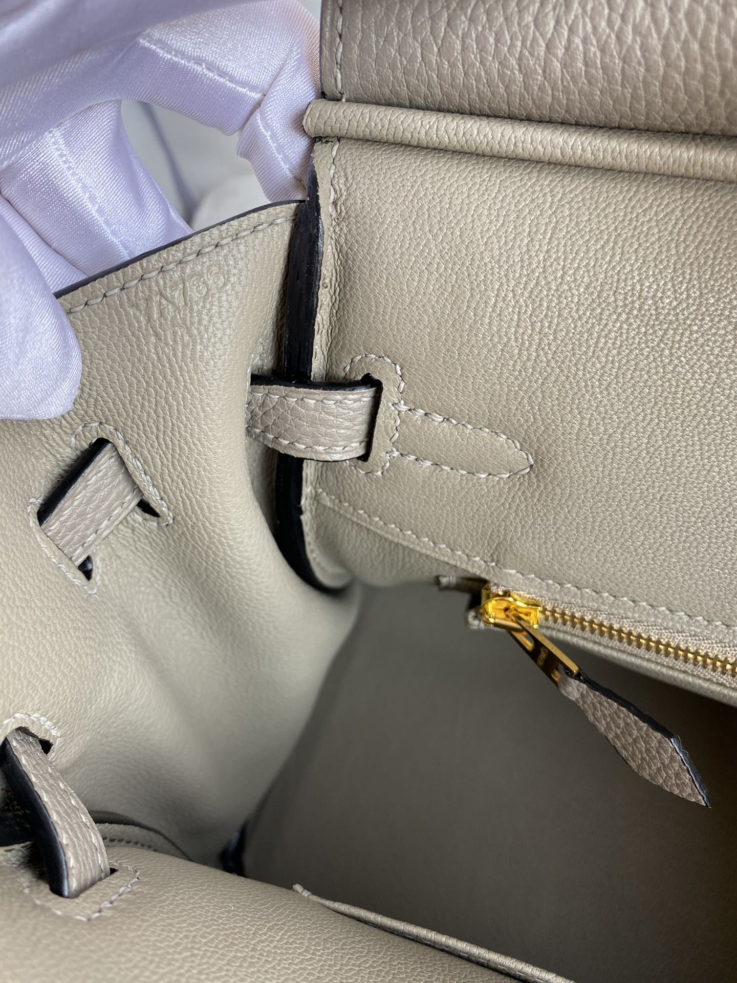 图片[8]-Birkin 25cm 进口Togo皮 沥青灰 金扣蜡线-高仿包包