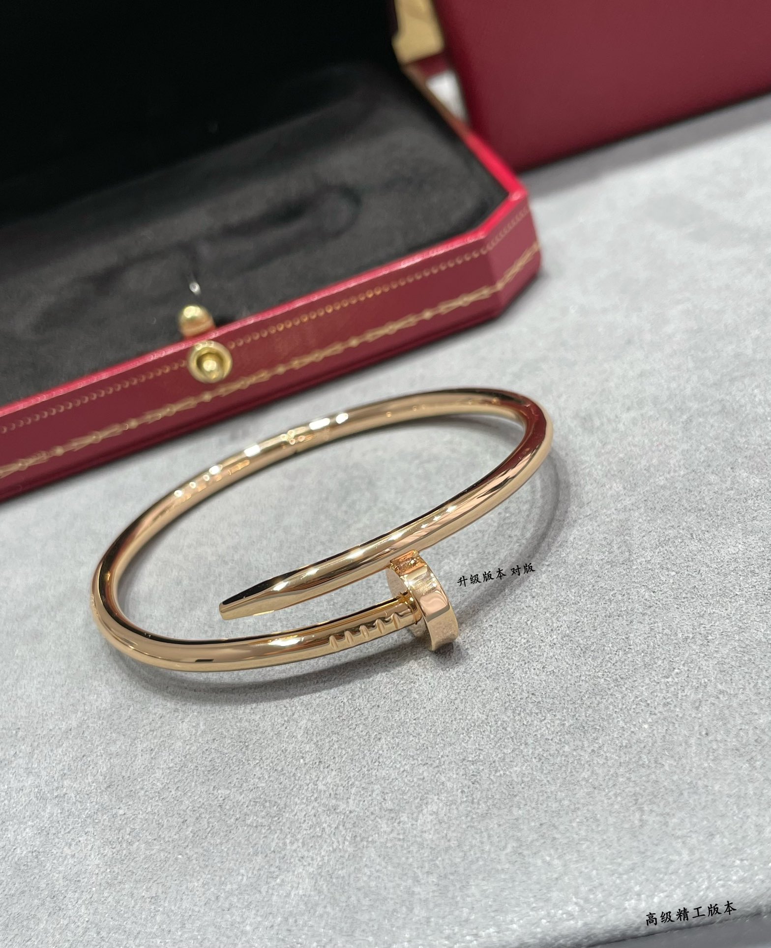 V gold plated imitation gold 16-17 yards p33018-19 yards 185DB original lettering Cartier Rough Glossy Spike Bracelet 😘😘💗🎁 💎Cartier Cartier Juste un Clou Spike Bracelet Classics Three colors complete Couples Gift (Let's Spike Together)
