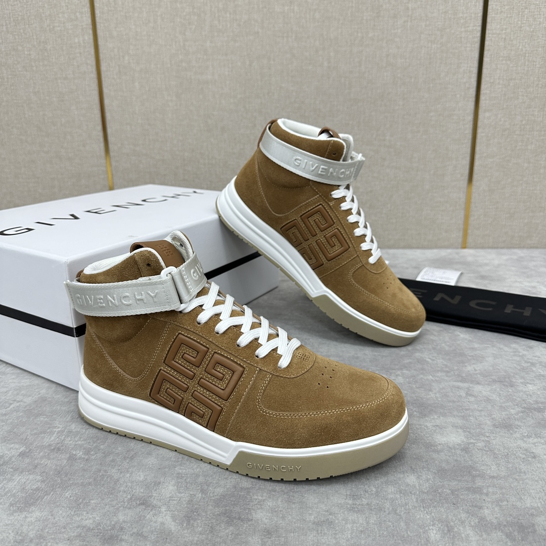 图片[2]-Givenchy 纪梵希   G4系列 高帮运动鞋高帮靴        进口光滑牛皮系带拼接撞色设计  踝部环饰可拆卸Givenchy LOGO织带饰侧面饰以4G LOGO 立体浮雕 搭配缝线       后跟饰片点缀Givenchy  LOGO        鞋舌饰以Givenchy  LOGO和4G LOGO        原版双色注塑外底饰以Givenchy  LOGO和4G LOGO细节 Givenchy  LOGO内底      鞋帮搭配注塑鞋底    全牛皮打造   七色🉑选  标准专柜码数：39～44#   （38.45🉑️定做）  P¥960-高仿包包