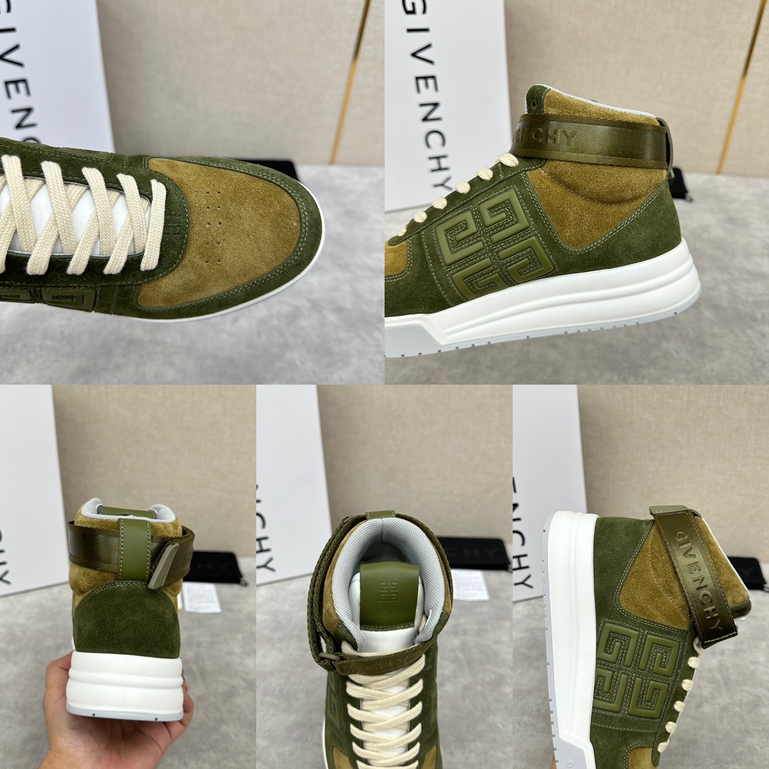 图片[9]-Givenchy 纪梵希   G4系列 高帮运动鞋高帮靴        进口光滑牛皮系带拼接撞色设计  踝部环饰可拆卸Givenchy LOGO织带饰

侧面饰以4G LOGO 立体浮雕 搭配缝线       后跟饰片点缀Givenchy  LOGO        鞋舌饰以Givenchy  LOGO和4G LOGO        原版双色注塑外底饰以Givenchy  LOGO和4G LOGO细节 Givenchy  LOGO内底      鞋帮搭配注塑鞋底    全牛皮打造   七色🉑选  

标准专柜码数：39～44#   （38.45🉑️定做）  P¥960-高仿包包