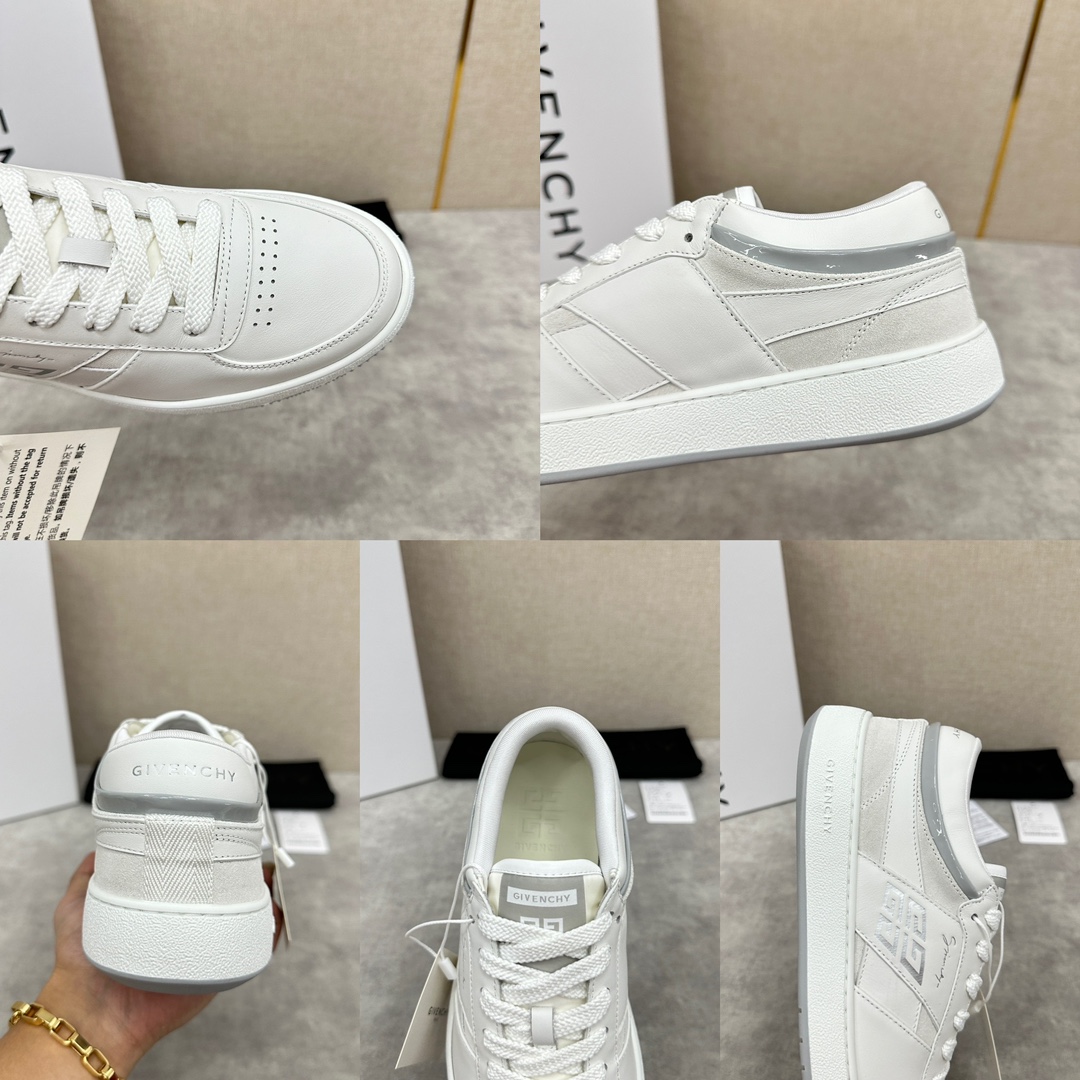 图片[9]-纪梵希  Givenchy       重磅线上首发       全新G MoVE MonclerOGRAM 低帮运动鞋              灵感来源于八十年代的网球鞋简约舒适与运动态度同步  采用进口牛皮拼接撞色 G 字印花牛仔布   鞋头饰以透气冲孔     侧面饰以立体 4G logo 图案     鞋舌与后跟饰以Givenchy  4G LOGO标签    漆皮条拼接点缀增强时尚潮流  后帮加衬增加舒适感      内里小牛皮打造    独立一体牛皮乳胶垫    原版开模橡胶底   轻便舒适 ！  多色可选！

标准专柜码数：39～44#      （38.45🉑定做）  拼牛仔布款 P¥760       全皮款P¥800-高仿包包
