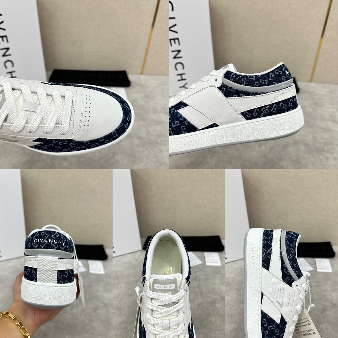 Image [9]-Givenchy G MoVE MonclerOGRAM Low-top sneaker inspired by the tennis shoes of the eighties Simple comfort and sporty attitude in sync Imported cowhide leather with contrasting G print denim Breathable perforations on the toe Breathable 4G logo on the sides Givenchy 4G logo label on the tongue and heel Patent leather stripes for accent. Enhanced with a fashionable heel lining for added comfort Lined with calfskin leather Individual integrated cowhide latex cushions Original molded rubber sole Lightweight and comfortable!  Multi-color available! Standard counter size: 39 ~ 44# (38.45 🉑 customized) Patchwork denim models P ¥ 760 full leather models P ¥ 800-High Faux Bags
