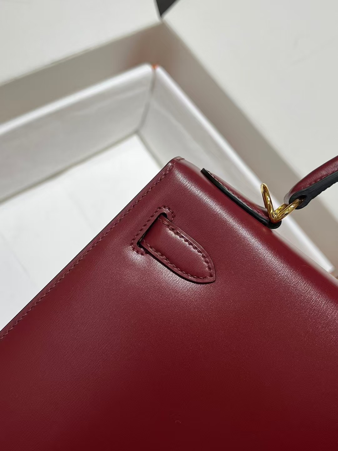 图片[6]-Kelly 28 sellier 外缝 Box皮 Rouge -55 红 金扣GHW～-高仿包包