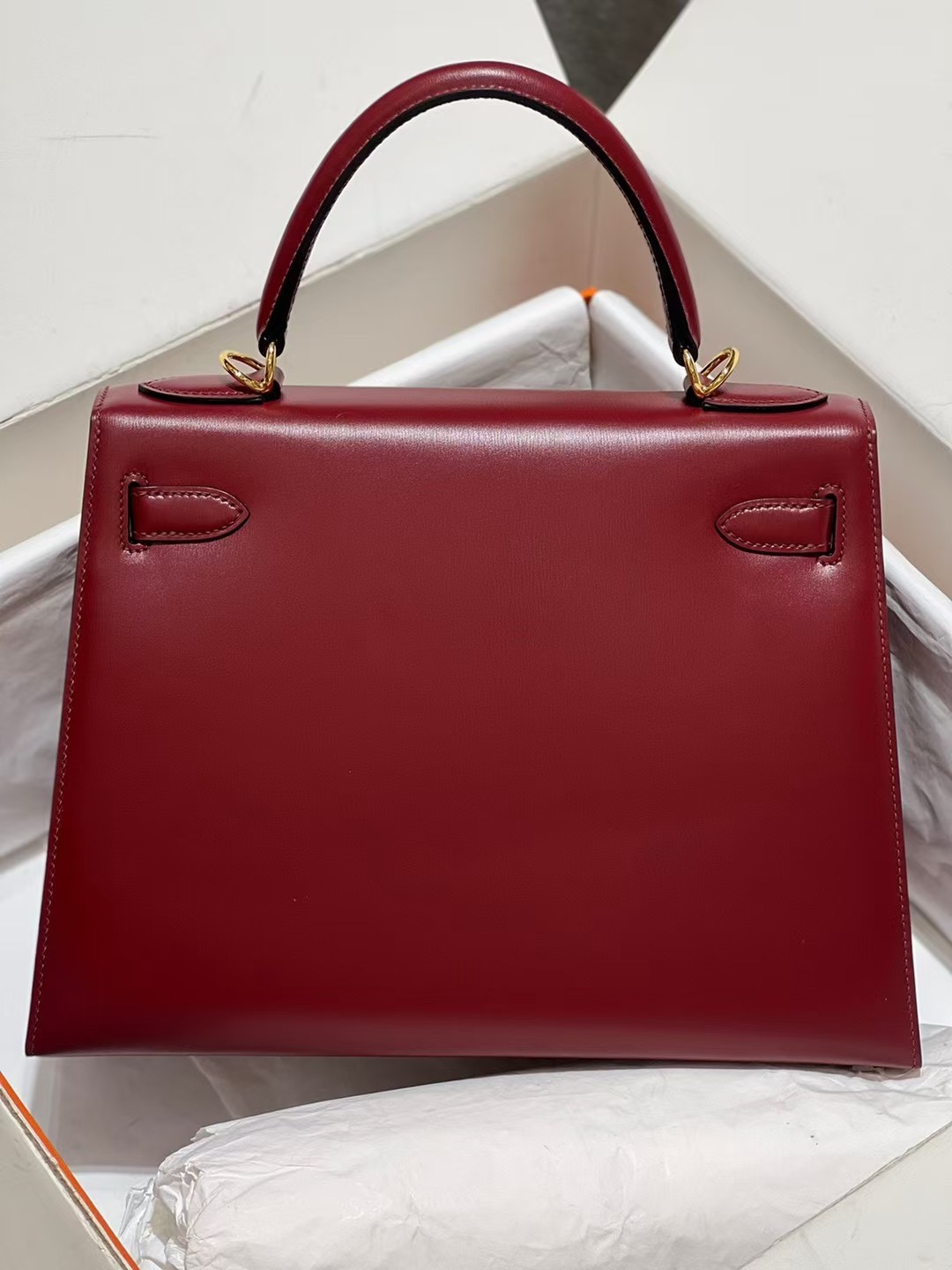 图片[3]-Kelly 28 sellier 外缝 Box皮 Rouge -55 红 金扣GHW～-高仿包包