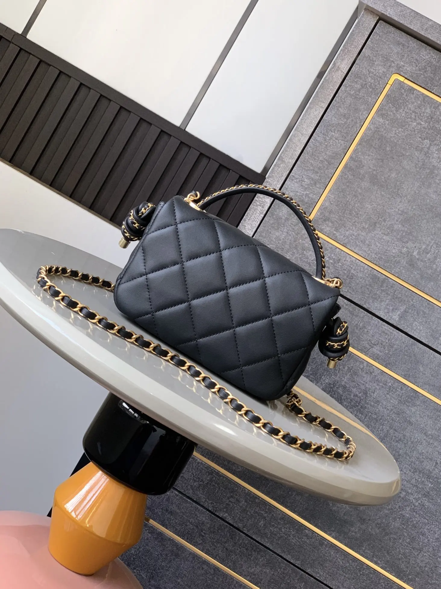 图片[3]-Chanel 小號 GJML 25C 早春系列  cf 编织绳结手挽包 小羊皮配金色金属 精致手柄编织设计 经典链条 风格简约而不简单 造型精致又优雅呈现出高贵千金感 简直绝美哇尺寸：10.5×18×7cm-高仿包包