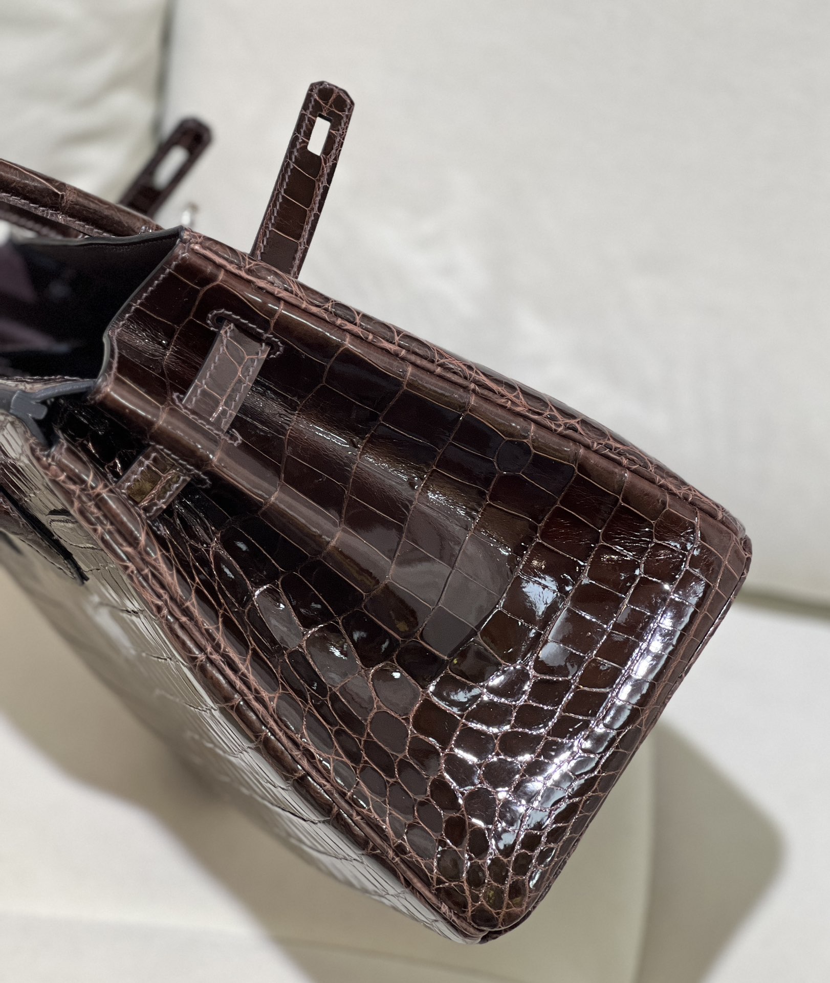 图片[8]-Birkin 30cm 哈瓦那 亮面尼罗 银扣-高仿包包