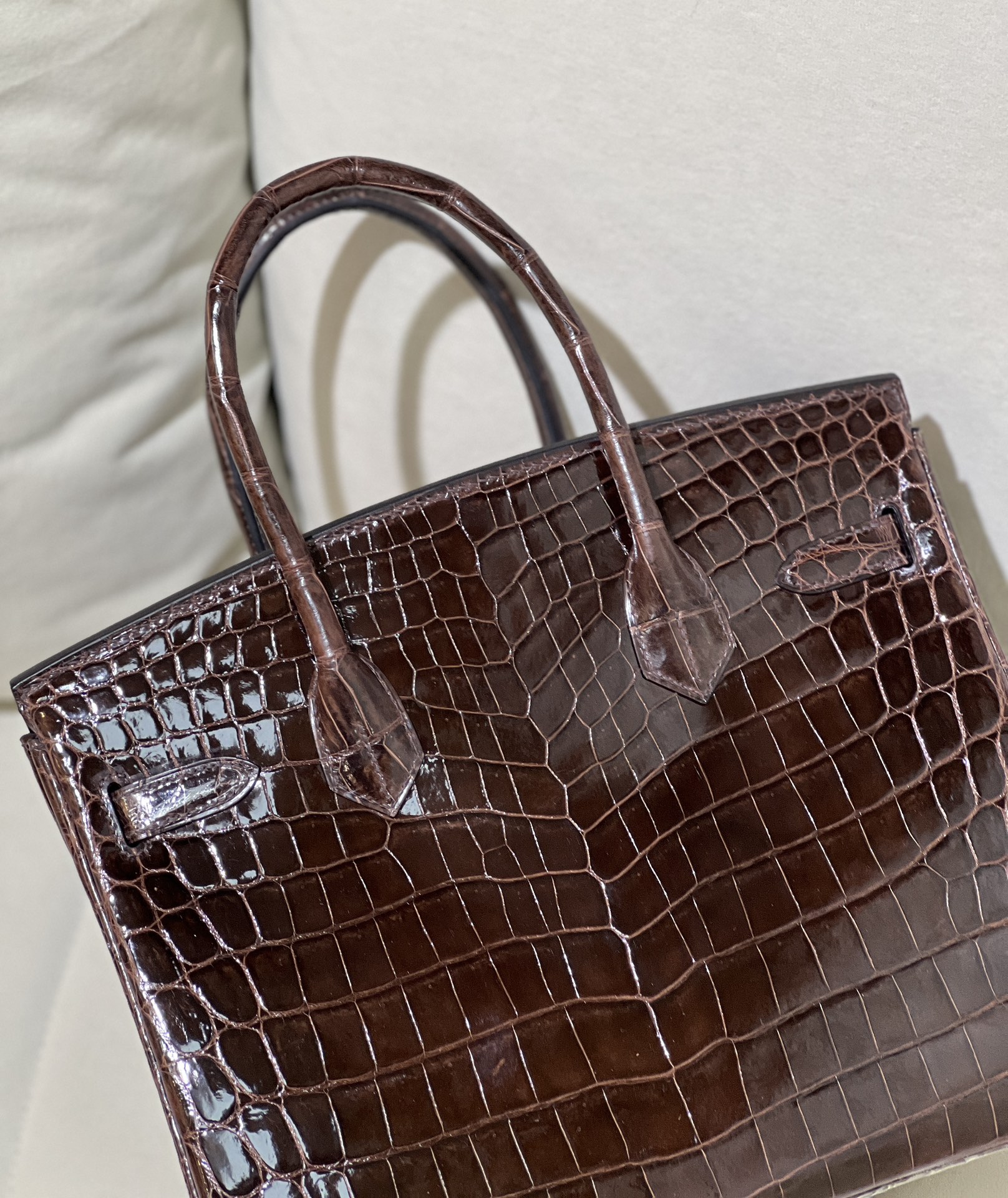 图片[10]-Birkin 30cm 哈瓦那 亮面尼罗 银扣-高仿包包