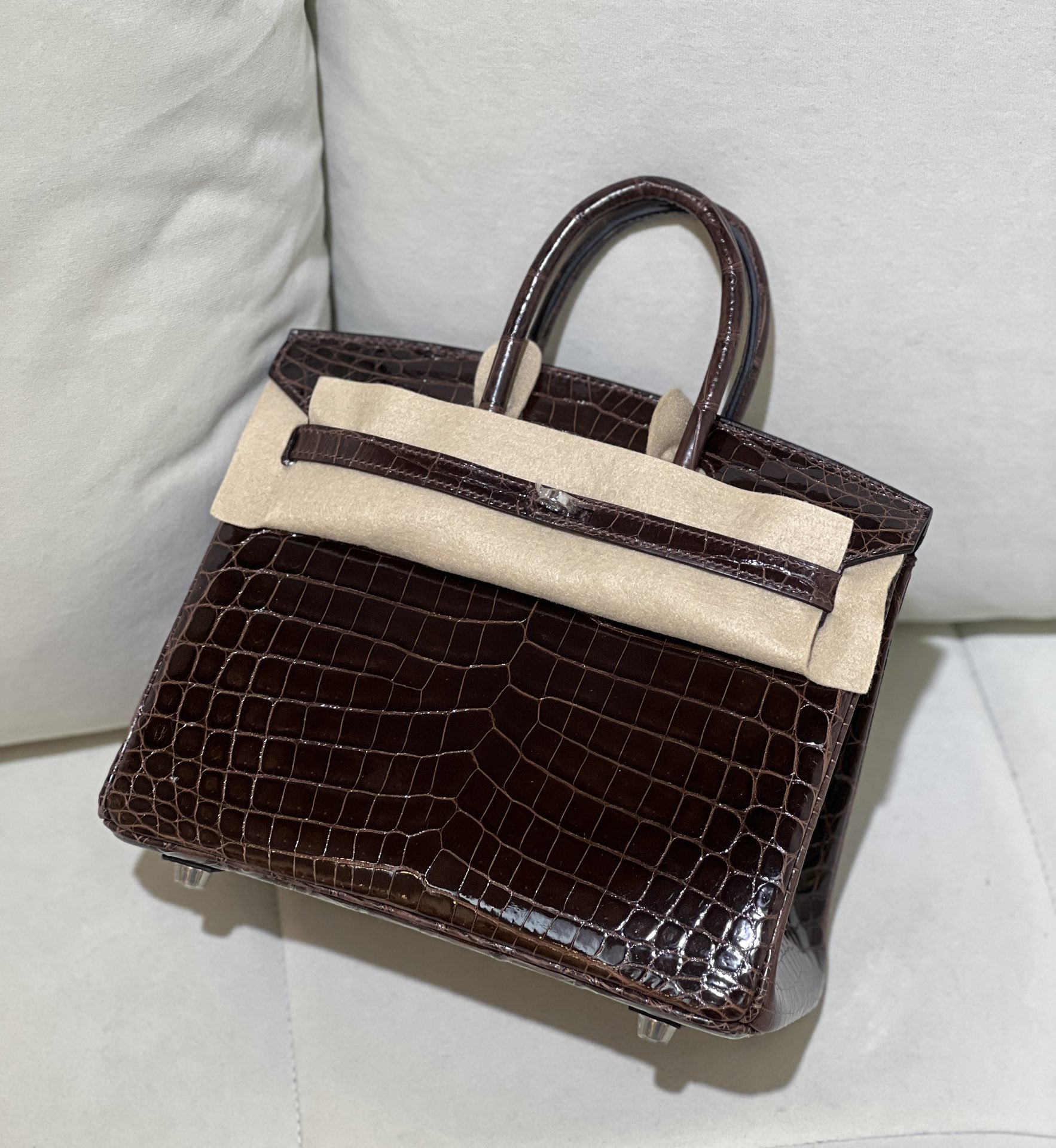 图片[2]-Birkin 25cm 尼罗高光哈瓦那色 银扣
色泽光感一级 极品[色]-高仿包包