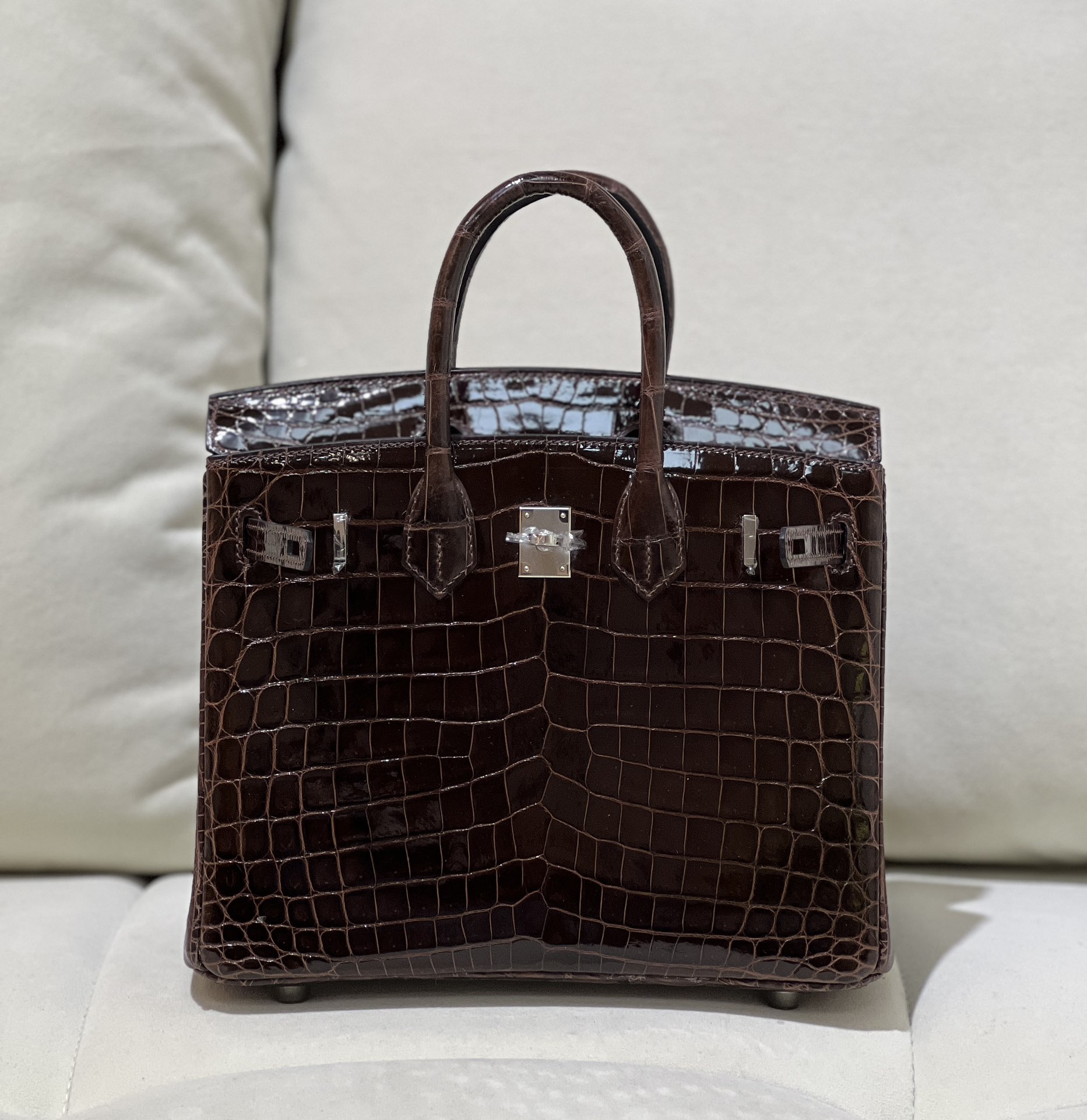 图片[7]-Birkin 25cm 尼罗高光哈瓦那色 银扣
色泽光感一级 极品[色]-高仿包包
