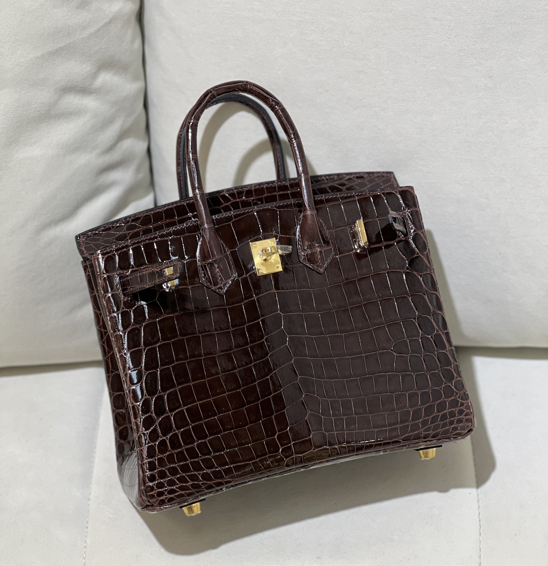 Picture [4]-New Nile high gloss bk25 Havana color gold buckle color glossy first class Extreme [color]-High Faux Bags