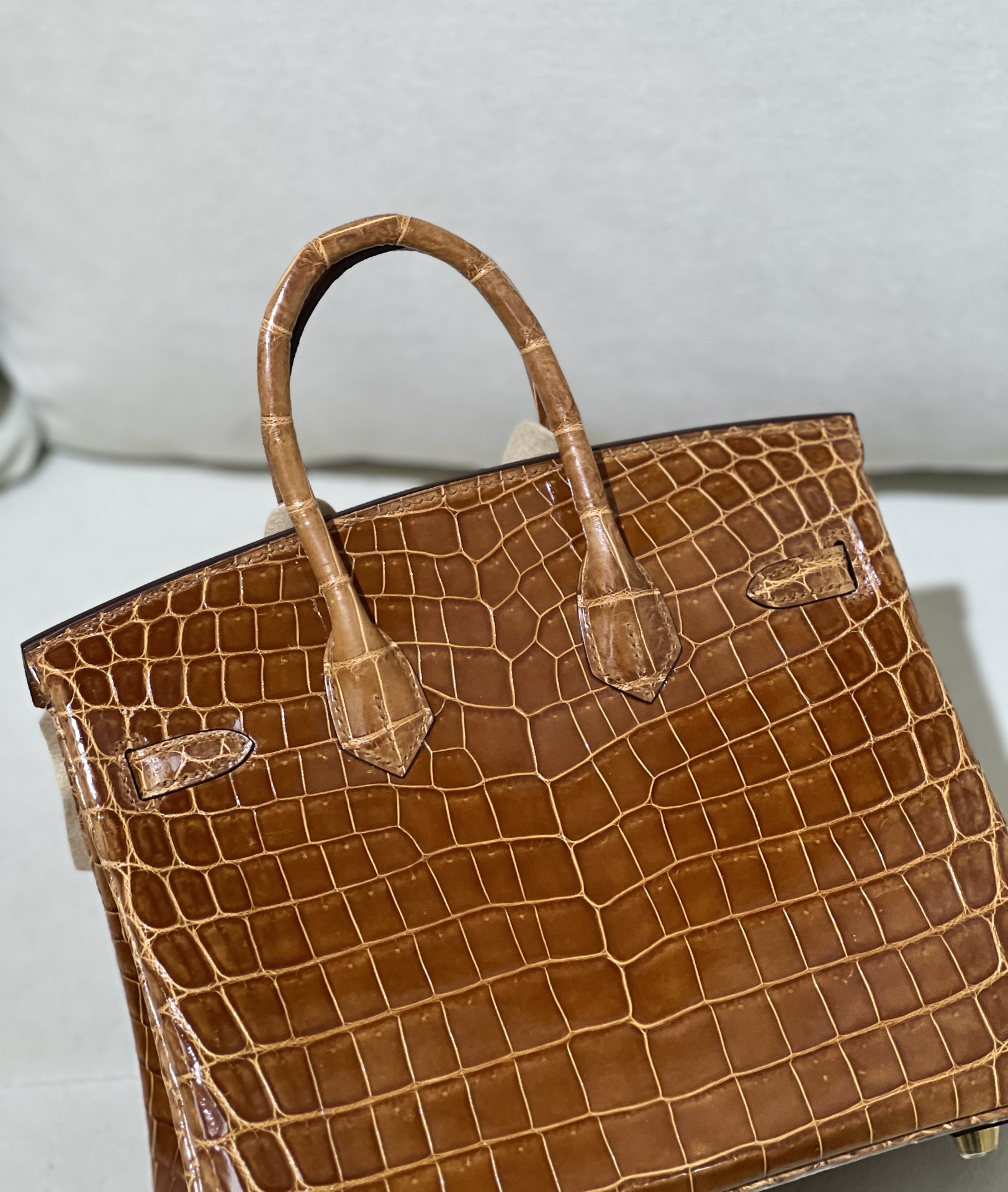 图片[6]-Birkin 25cm 尼罗高光 金棕金扣-高仿包包