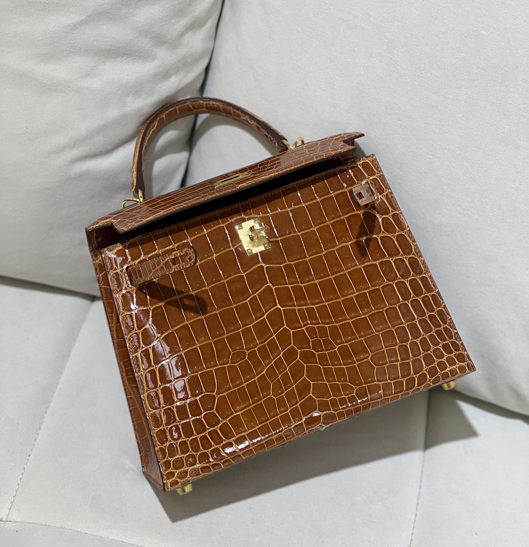 图片[4]-Kelly 25 尼罗高光金棕金扣美拉德🍂-高仿包包
