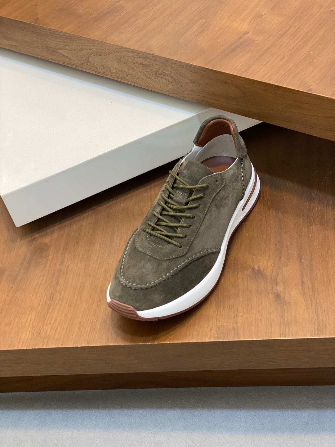 P800 Loro Piana - Nuoyu Pia Classic Joggers Men's Lace-up Casual Shoes Sneakers High-quality lightweight and comfortable fabrics outdoor leisure can be color-coordinated young and energetic with 3M reflective design with sportswear or casual suits are superb!Size: 39-44 (38, 45, 46, 47 can be customized)