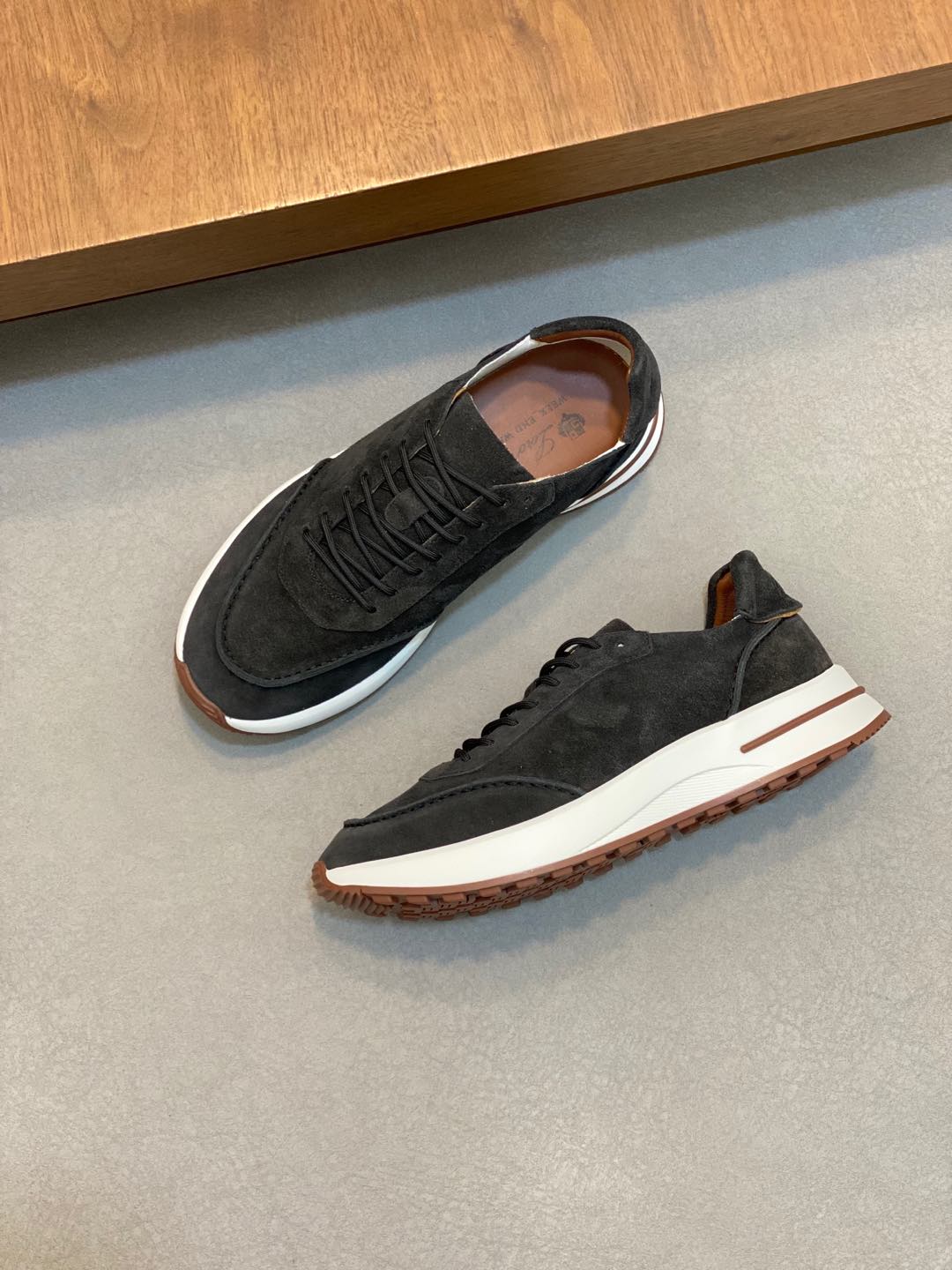 P800 Loro Piana - Nuoyu Pia Classic Joggers Men's Lace-up Casual Shoes Sneakers High-quality lightweight and comfortable fabrics outdoor leisure can be color-coordinated young and energetic with 3M reflective design with sportswear or casual suits are superb!Size: 39-44 (38, 45, 46, 47 can be customized)