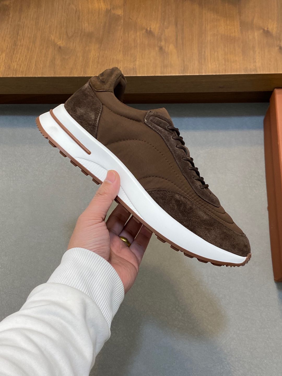 P800 Loro Piana - Nuoyu Pia Classic Joggers Men's Lace-up Casual Shoes Sneakers High-quality lightweight and comfortable fabrics outdoor leisure can be color-coordinated young and energetic with 3M reflective design with sportswear or casual suits are superb!Size: 39-44 (38, 45, 46, 47 can be customized)