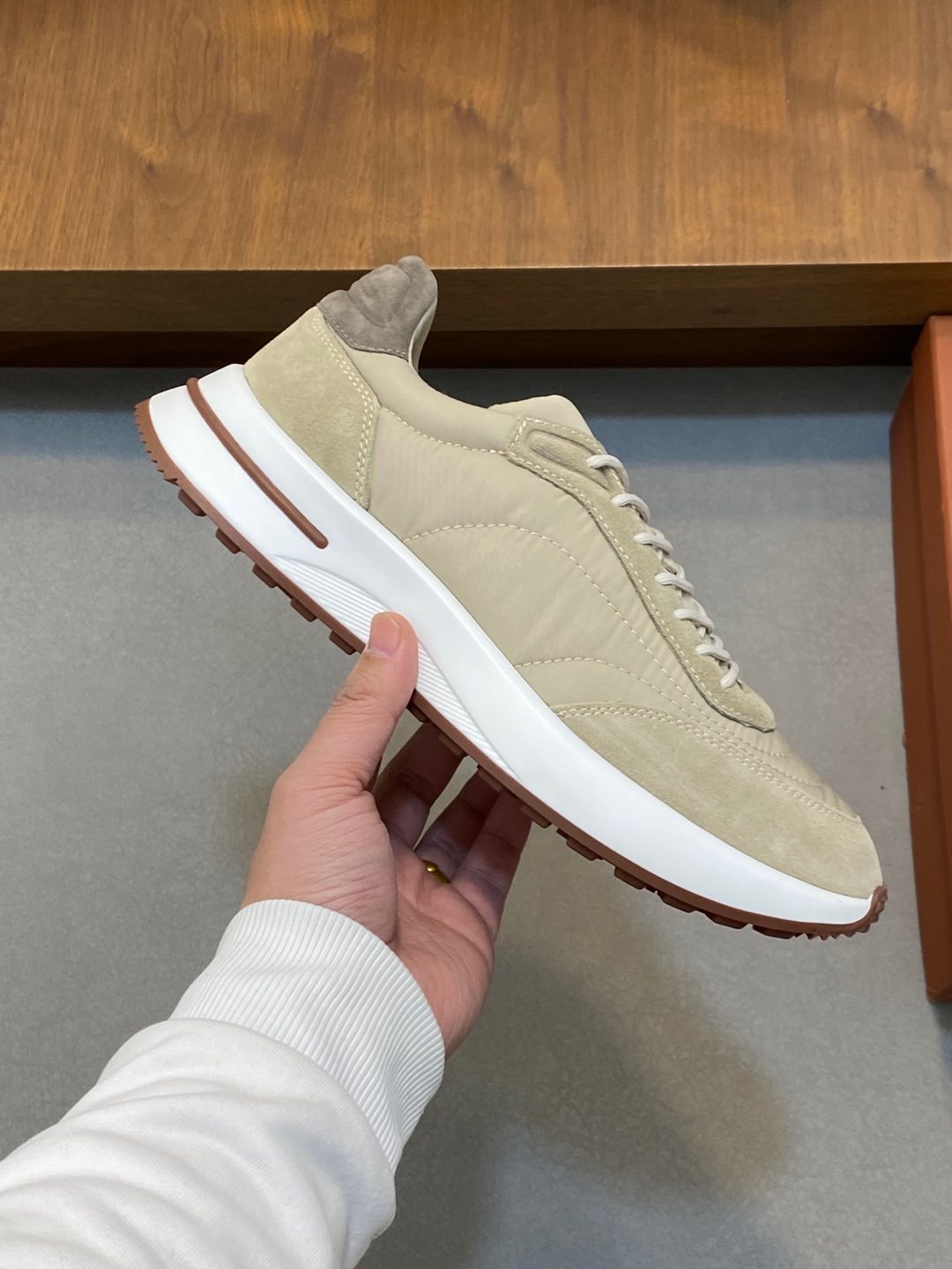 P800 Loro Piana - Nuoyu Pia Classic Joggers Men's Lace-up Casual Shoes Sneakers High-quality lightweight and comfortable fabrics outdoor leisure can be color-coordinated young and energetic with 3M reflective design with sportswear or casual suits are superb!Size: 39-44 (38, 45, 46, 47 can be customized)