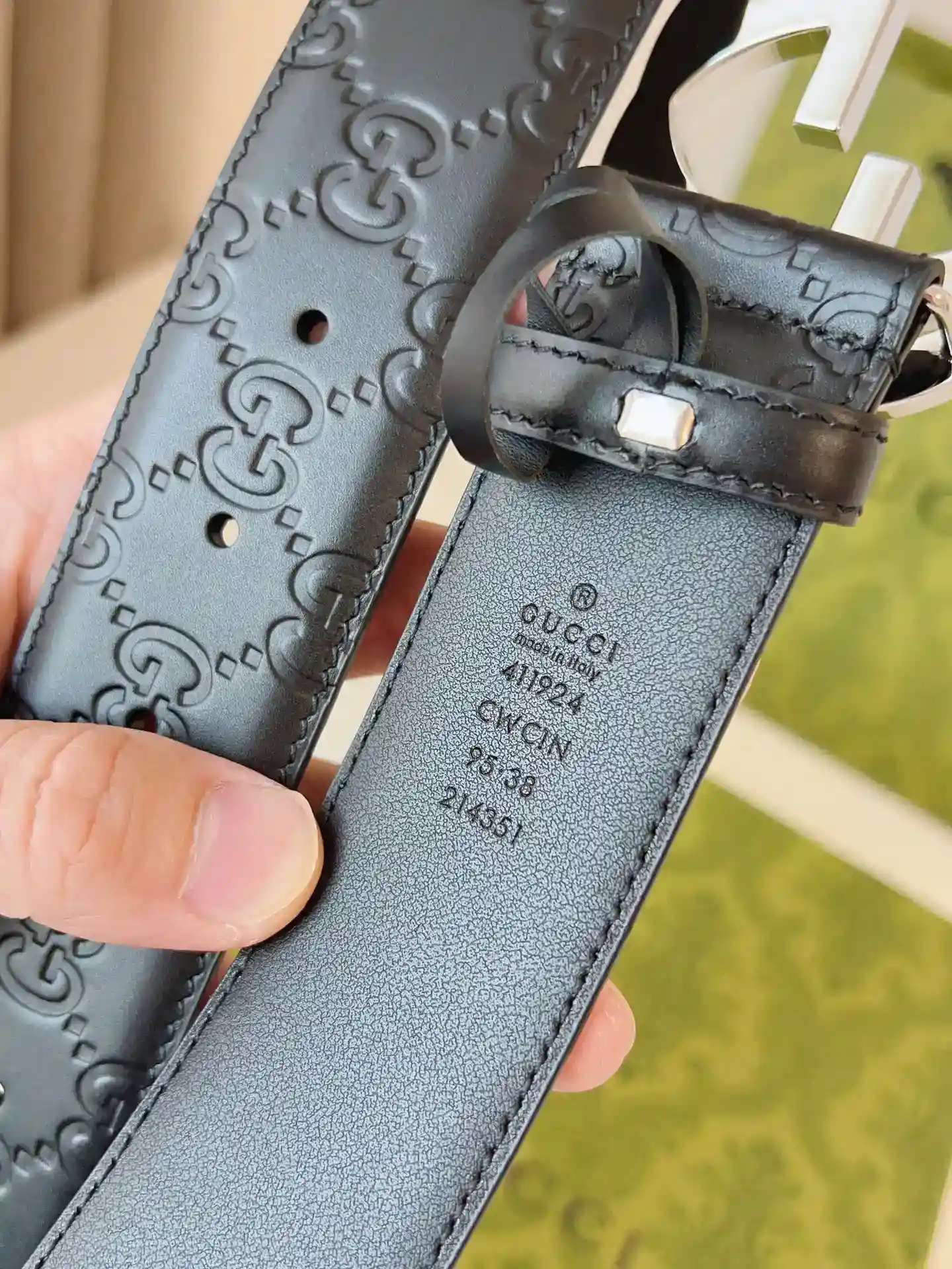 GUCCI interlocking double G buckle belt using hot embossing technology Gucci Signature leather refined and made of touch thick printing pattern clear and distinct fashion classic versatile models; belt width: 4.0cm-high replica bags